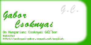 gabor csoknyai business card